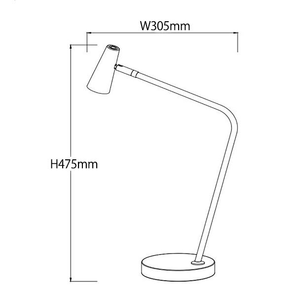 【LUCIDE】ベルギー デザイン照明 充電式テーブルライト「STIRLING」White（W305×H475mm）