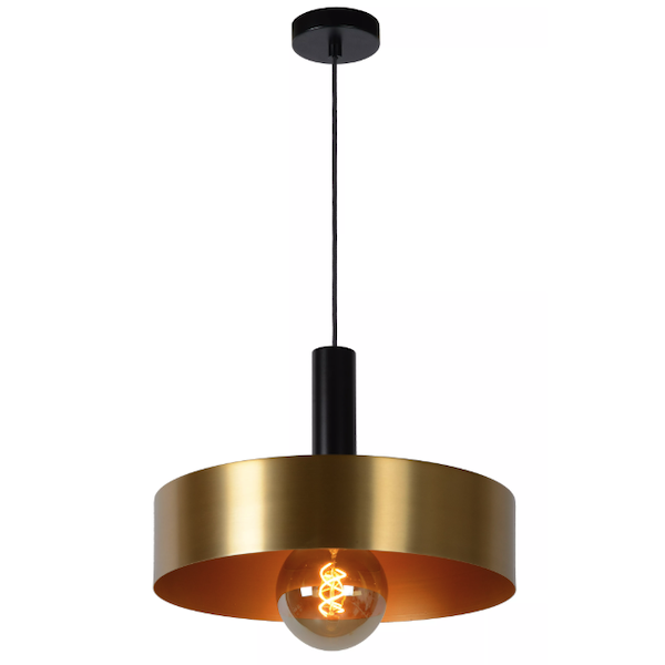 【LUCIDE】ベルギー デザイン照明 ペンダントライト「GIADA」Gold 1灯（W400×D400×H100mm）