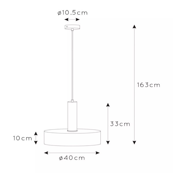 【LUCIDE】ベルギー デザイン照明 ペンダントライト「GIADA」Gold 1灯（W400×D400×H100mm）
