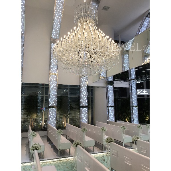 【LA LUCE】大型クリスタルシャンデリア 162灯(φ2250×H2500mm)