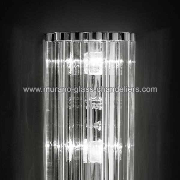 【MURANO GLASS CHANDELIERS】イタリア・ヴェネチアンガラスウォールライト4灯「OVALINO」（W200×H700mm）