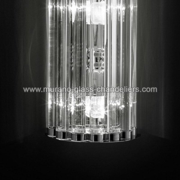 【MURANO GLASS CHANDELIERS】イタリア・ヴェネチアンガラスウォールライト4灯「OVALINO」（W200×H700mm）