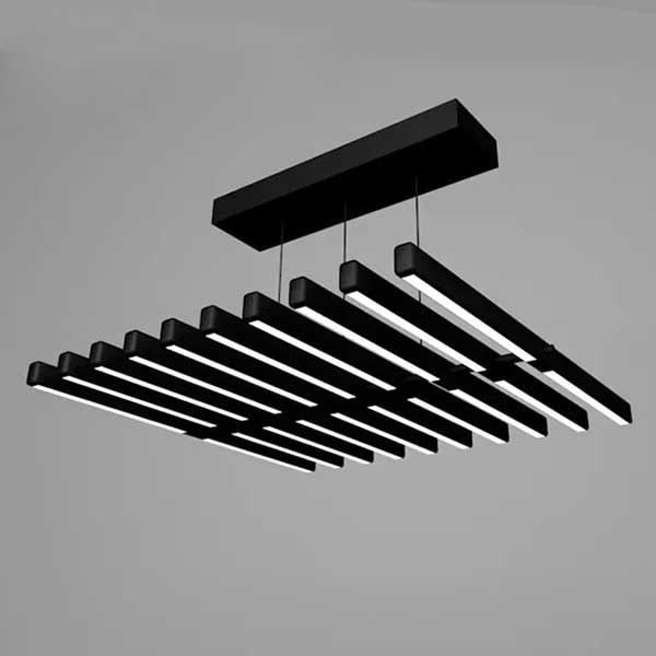 デザイン照明　モダンLEDペンダントライト　ブラック／ホワイト（W480～1900mm）