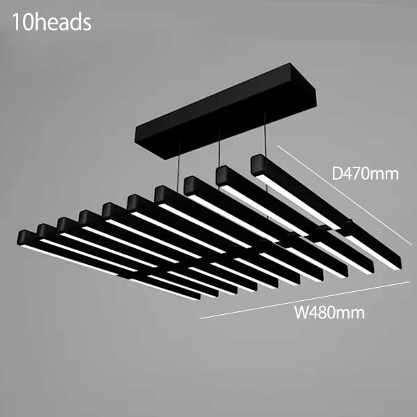 デザイン照明　モダンLEDペンダントライト　ブラック／ホワイト（W480～1900mm）