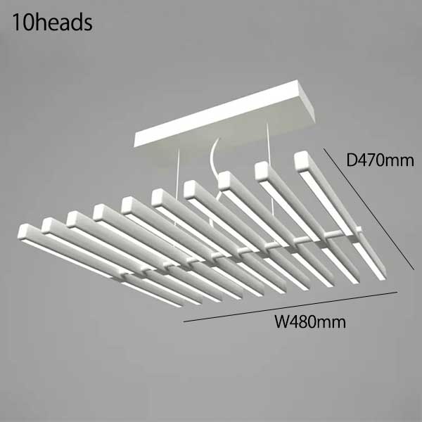 デザイン照明　モダンLEDペンダントライト　ブラック／ホワイト（W480～1900mm）