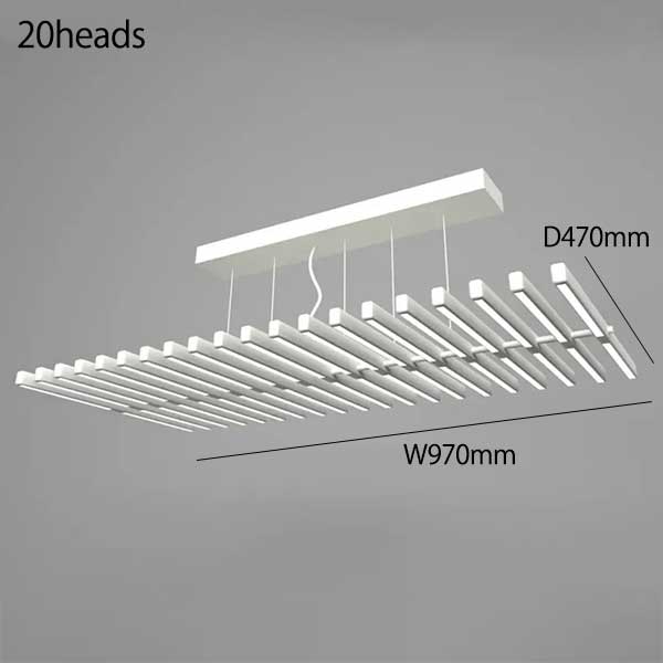 デザイン照明　モダンLEDペンダントライト　ブラック／ホワイト（W480～1900mm）