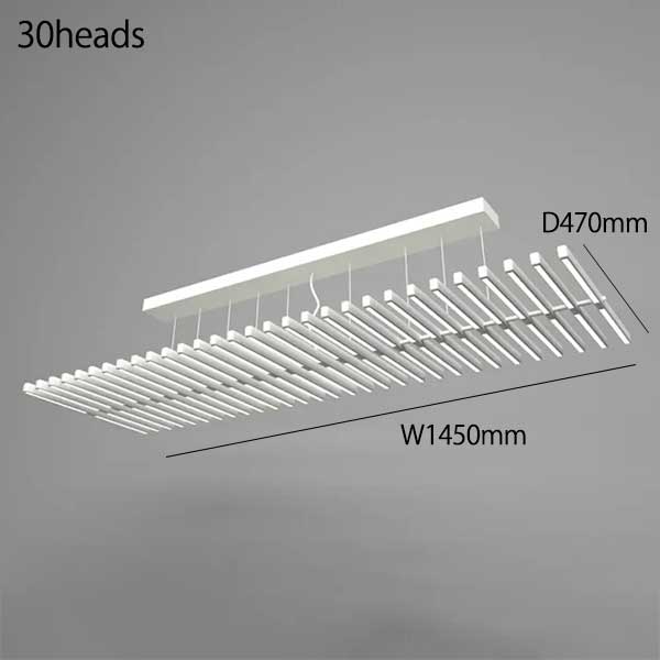 デザイン照明　モダンLEDペンダントライト　ブラック／ホワイト（W480～1900mm）