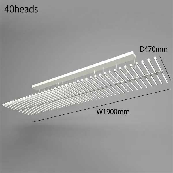 デザイン照明　モダンLEDペンダントライト　ブラック／ホワイト（W480～1900mm）