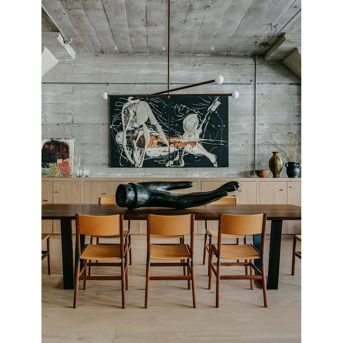 【ALLIED MAKER】 アメリカ・インテリア照明「Brass X4」ペンダントライト 4灯 カスタムカラー (W991×D991×H121mm)