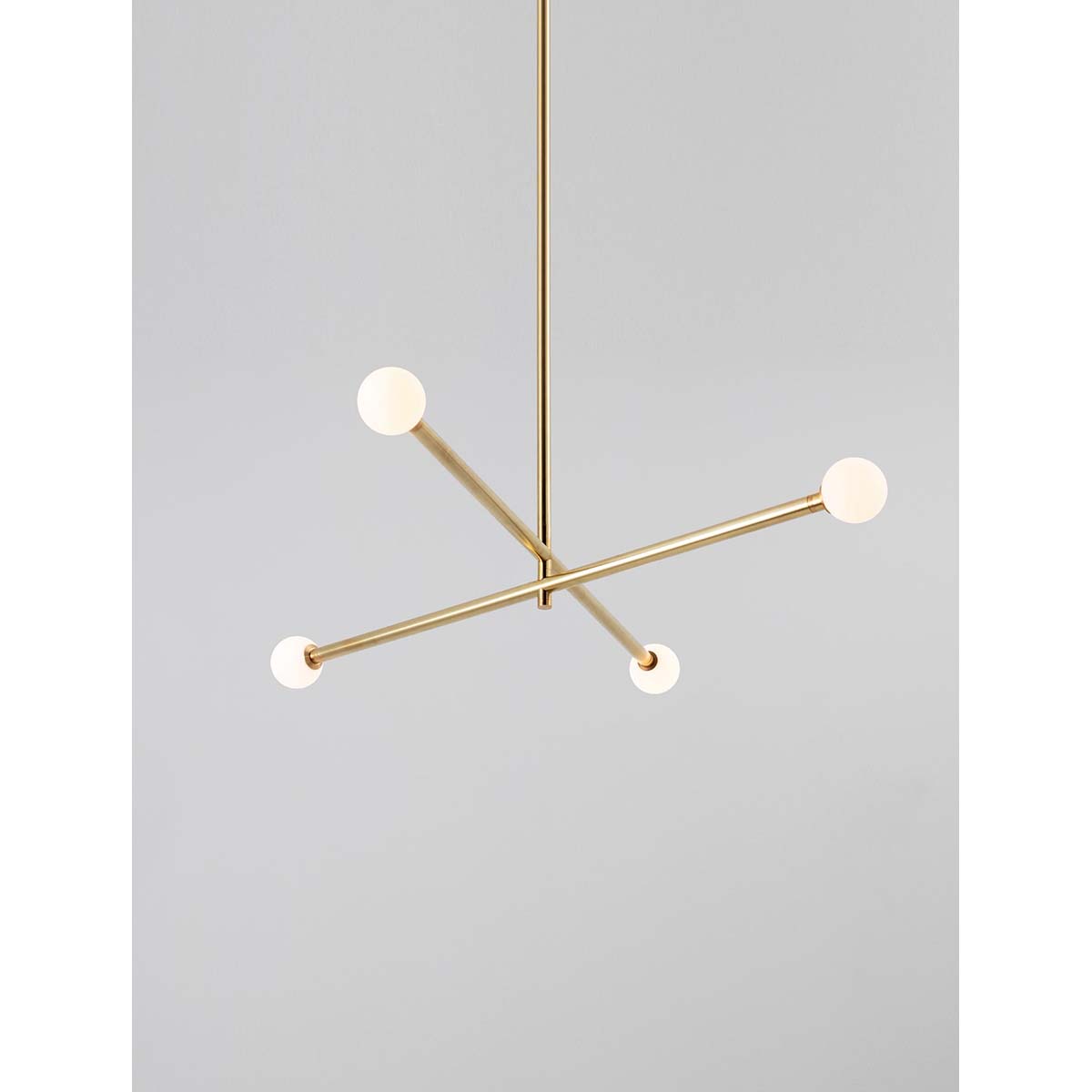 【ALLIED MAKER】 アメリカ・インテリア照明「Brass X4」ペンダントライト 4灯 カスタムカラー (W991×D991×H121mm)