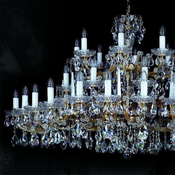 ART GLASS】大型クリスタルシャンデリア「MARIA TEREZIA」40灯(W1520