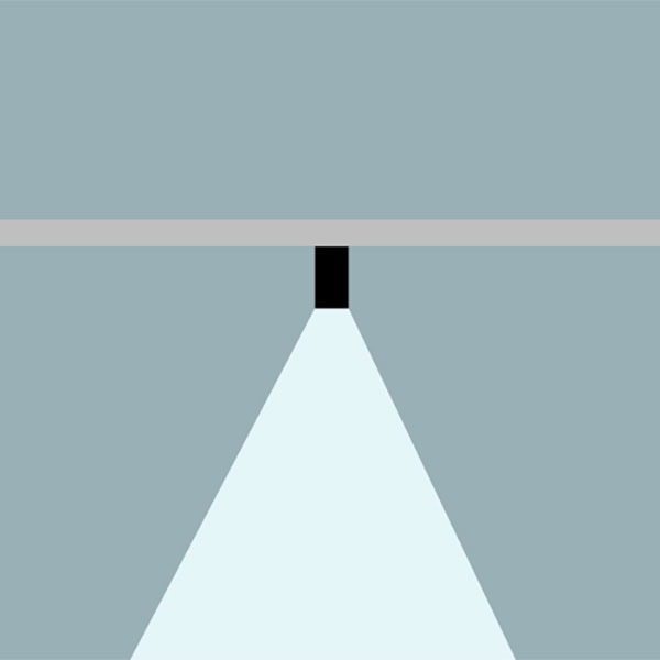 【VIBIA】 スペイン・ショップレール照明「Circus」スポットライト　ブラック／ベージュ 配光角度：Wide（48°）（φ40×H170mm）