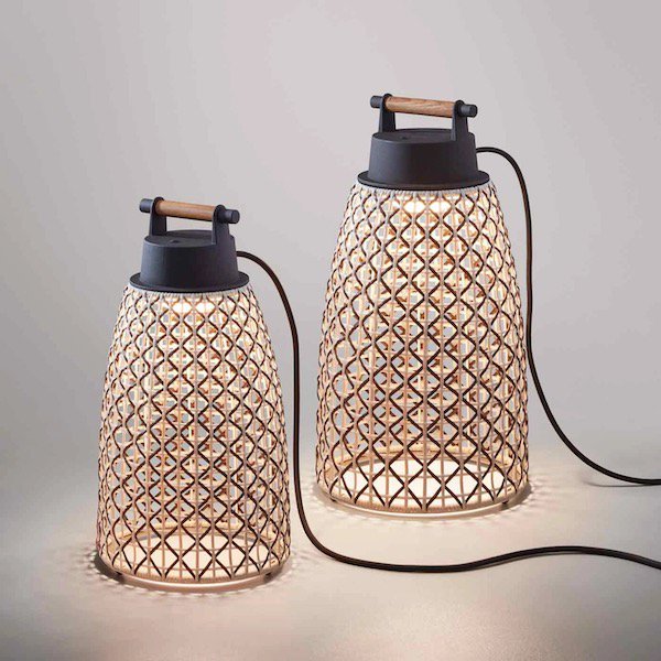 【Bover】 スペイン・アウトドア インテリア照明「Nans Portable M／41 Outdoor」Brown (Φ208×H405mm)