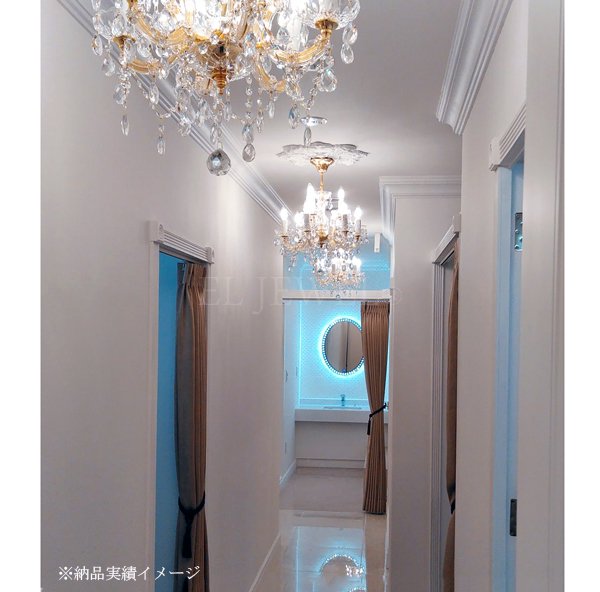 【1台在庫有!】調光可能!キラキラクリスタル♪LEDライト付き女優ミラー♪壁掛け・Mサイズ(W49.5×H64cm)