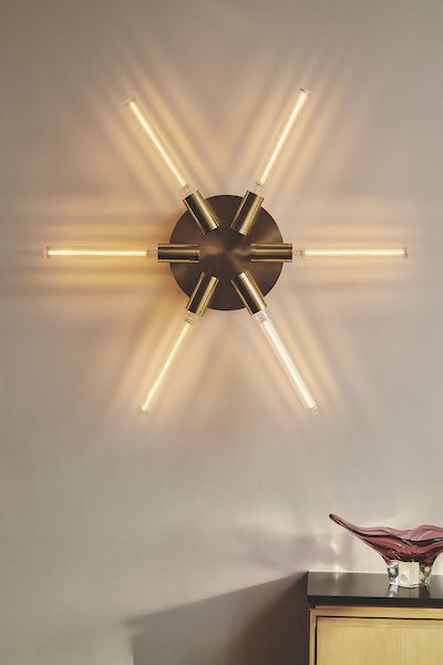 【1台在庫有！】【DESIGN BY US】デンマーク・北欧照明 ウォールライト「Liberty Star – Gold」6灯（200V)（W740×D140×H840mm）
