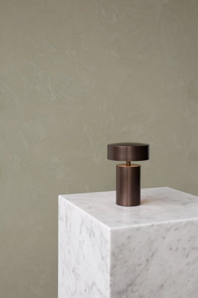 【Menu】「Column table lamp, bronze」テーブルランプ ブロンズ(Φ120×H175mm)
