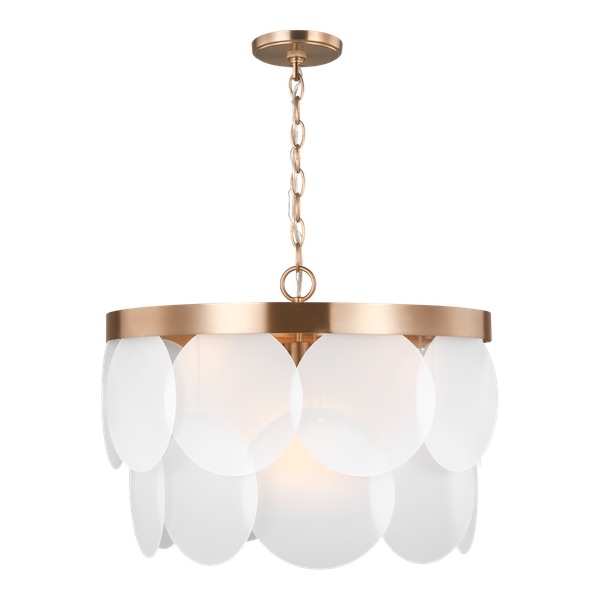 【GENERATION LIGHTING】アメリカ・Sea Gull Collectionペンダントライト「Mellita」6灯 ブラス (Φ534×H394mm)
