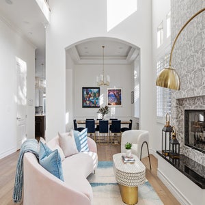 【HUDSON VALLEY】アメリカ・デザイン照明 モダンシャンデリア「Dillon」9灯 ゴールド（W762×H571mm）