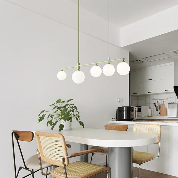 デザイン照明　モダンペンダントライト　4／5灯 ゴールド／ホワイト／ブラック／グリーン（W1200mm）