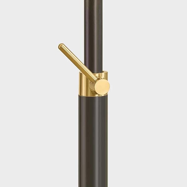 【MITZI】アメリカ・モダンフロアライト「Harriet」1灯 ブラック／ゴールド（W280×D470×H1588mm）