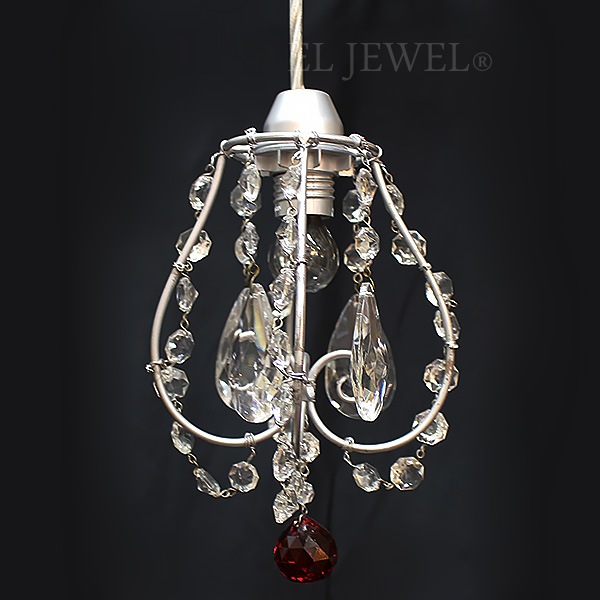 【70％OFF！アウトレット大特価セール】【NORIKO HERRON】デザインシャンデリア「Picche Mini Silver Red」1灯(W180×H220mm)