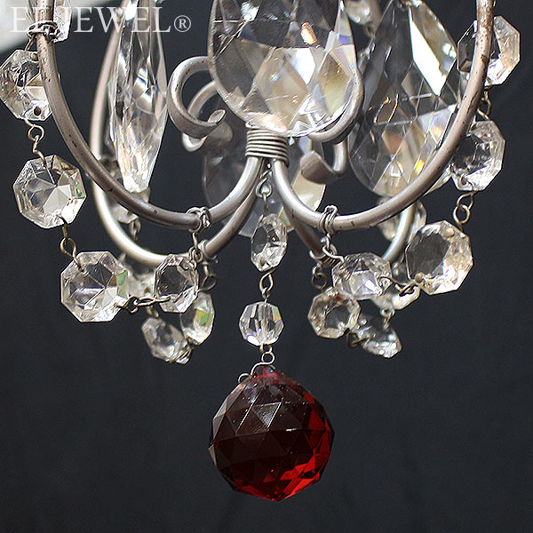【70％OFF！アウトレット大特価セール】【NORIKO HERRON】デザインシャンデリア「Picche Mini Silver Red」1灯(W180×H220mm)