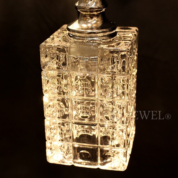 【LA LUCE】デザイン照明 クリスタルペンダントライト 6灯 クローム(φ220×H700mm)