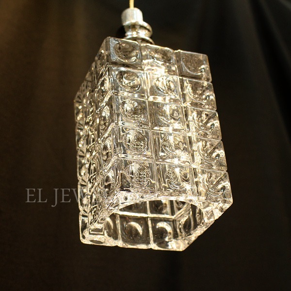 【LA LUCE】デザイン照明 クリスタルペンダントライト 6灯 クローム(φ220×H700mm)