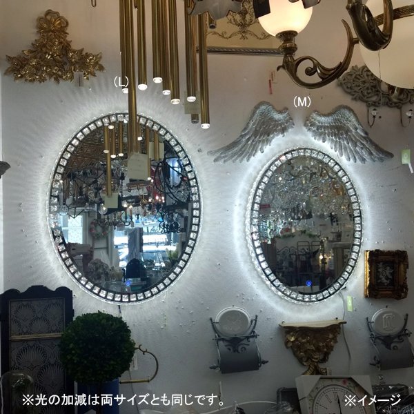 2台在庫有】キラキラクリスタル♪LEDライト付き女優ミラー