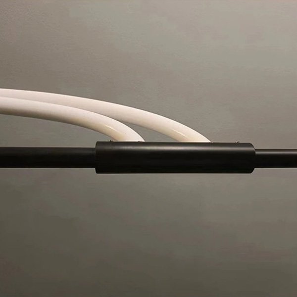 【XIWEIER】インテリア照明 LED ロープデザイン照明 ブラック（W1500～W2000mm）