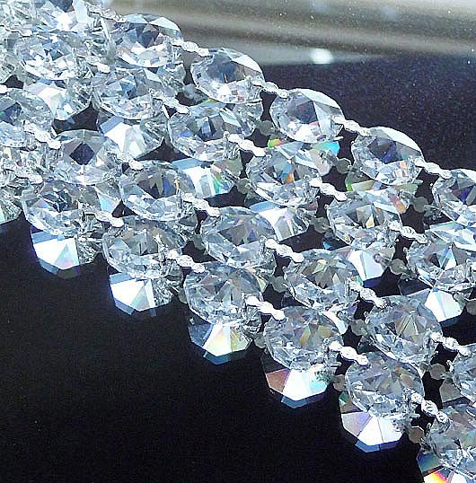 【PRECIOSA】最上級品 チェコ製クリスタル・ラインパーツ リボン型(1本/100cm)