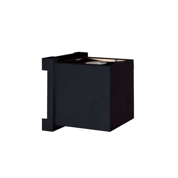 【MARETTI】オランダ・LEDウォールライト「VASO」1灯 BLACK（W100×D120×H120mm）