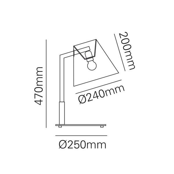 【MARETTI】オランダ・テーブルランプ「HEXAGON」1灯  BLACK×COPPER（φ250×H470mm）