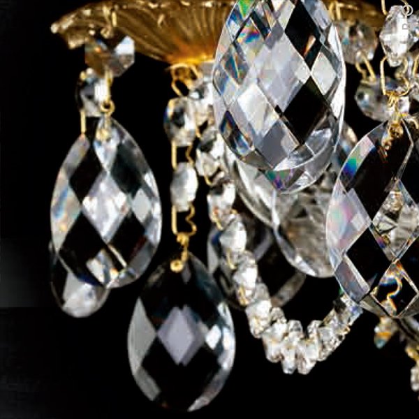 【ART GLASS】真鍮製クリスタルブラケット 2灯「CHLOE」(W360×H260mm)