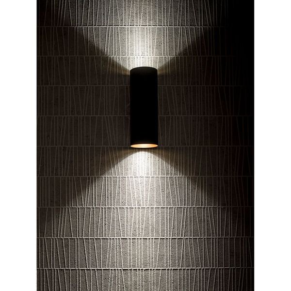 【MARETTI】オランダ・ウォールライト「JUG」2灯 BLACK×GOLD（W80×D85×H220mm）