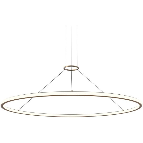 【Sonneman】アメリカ・デザイン照明 ペンダントライト「Luna LED 61.5 inch」2灯・ブラス（W1562×H38mm）