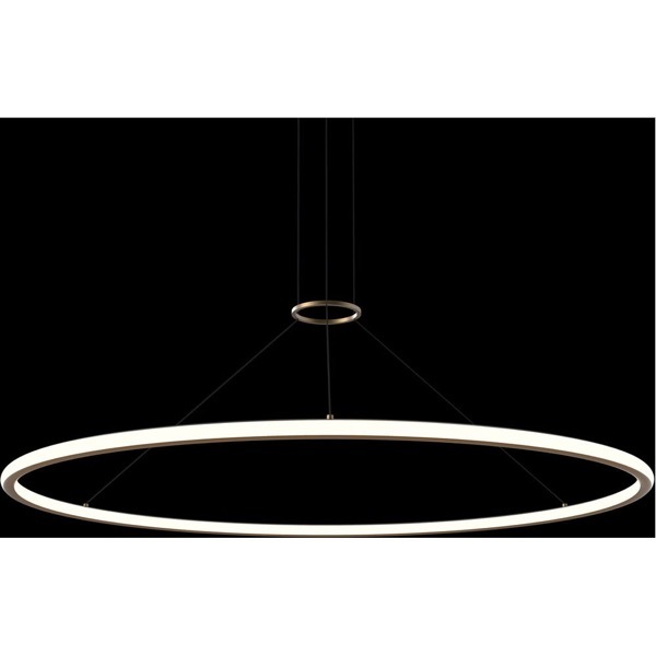 【Sonneman】アメリカ・デザイン照明 ペンダントライト「Luna LED 61.5 inch」2灯・ブラス（W1562×H38mm）