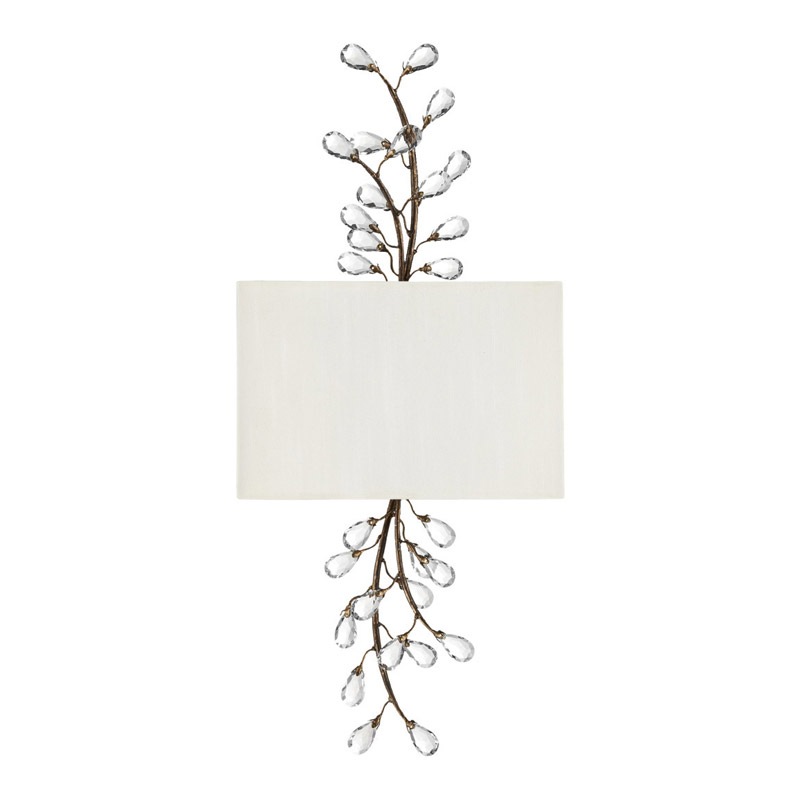 【CURREY】アメリカ・クリスタルウォールライト 1灯「Crystal Bud」ゴールド(W304×D101×H679mm)