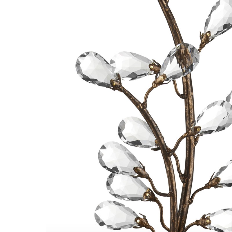 【CURREY】アメリカ・クリスタルウォールライト 1灯「Crystal Bud」ゴールド(W304×D101×H679mm)