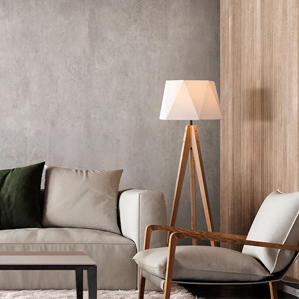 エスプレッソ2フロアーランプ「Espresso 2」1灯　ホワイト・ブラウン（φ520×H1500mm）