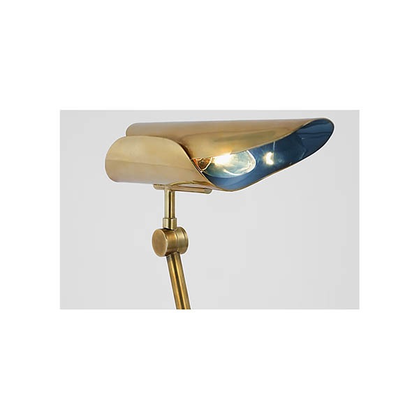 【Visual Comfort】テーブルライト 1灯 「Flore Desk Lamp」　ゴールド・ブルー (W152×D298〜311×H603mm)