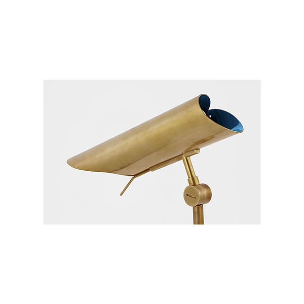 【Visual Comfort】テーブルライト 1灯 「Flore Desk Lamp」　ゴールド・ブルー (W152×D298〜311×H603mm)
