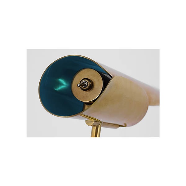 【Visual Comfort】テーブルライト 1灯 「Flore Desk Lamp」　ゴールド・ブルー (W152×D298〜311×H603mm)