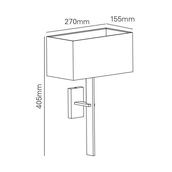 【廃番】【MARETTI】オランダ・シェードウォールライト「HILTON」1灯 CHROME（W270×D155×H405mm）