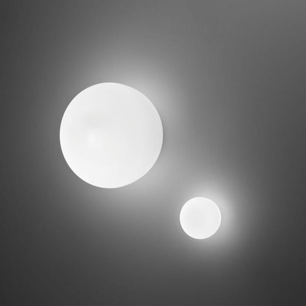 【Fabbian】イタリア デザイン照明 ウォール／シーリングライト「LUMI MOCHI」ホワイト　1灯 G9 （Φ200×D180mm）