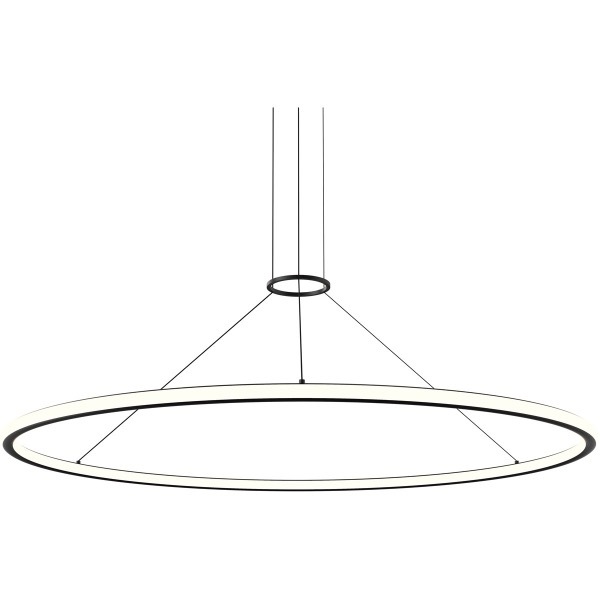 【Sonneman】アメリカ・デザイン照明 ペンダントライト「Luna LED 61.5 inch」2灯・サテンブラック（W1562×H38mm）
