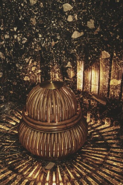 【GUBI】北欧デザイン照明「Bohemian 72 floor lamp, rattan」テーブルライト(Φ450×H450mm)