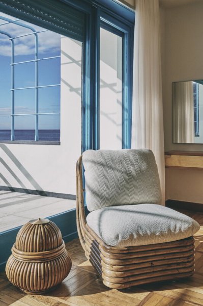 【GUBI】北欧デザイン照明「Bohemian 72 floor lamp, rattan」テーブルライト(Φ450×H450mm)