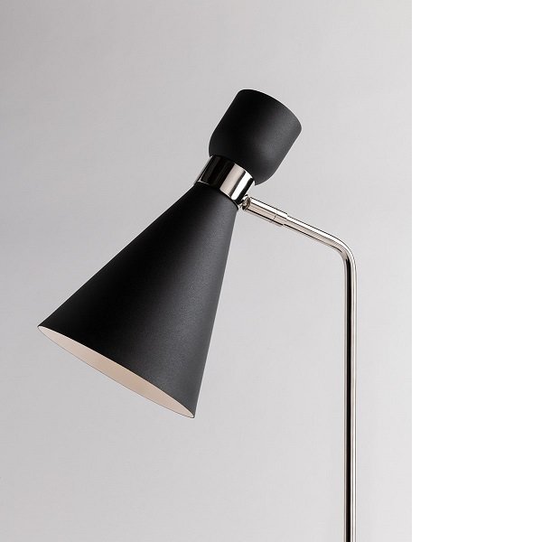 【MITZI】アメリカ・モダンテーブルライト「WILLA」1灯・クローム×ブラック（W311.1×H615.9mm）