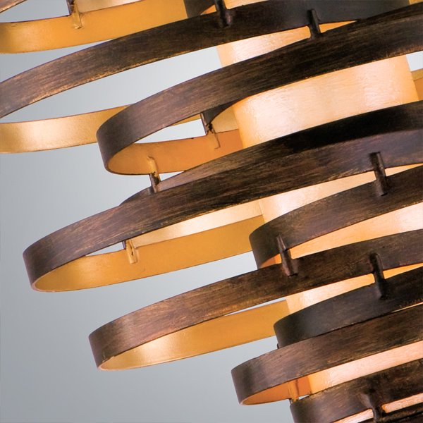 【CORBETT】アメリカ・デザインシャンデリア「Vertigo」1灯 ブロンズ色(W235×H235mm)